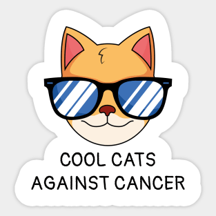 cool cats against cancer Sticker